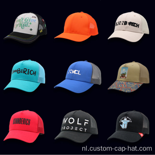 Op maat gemaakte geborduurde mesh trucker hoed